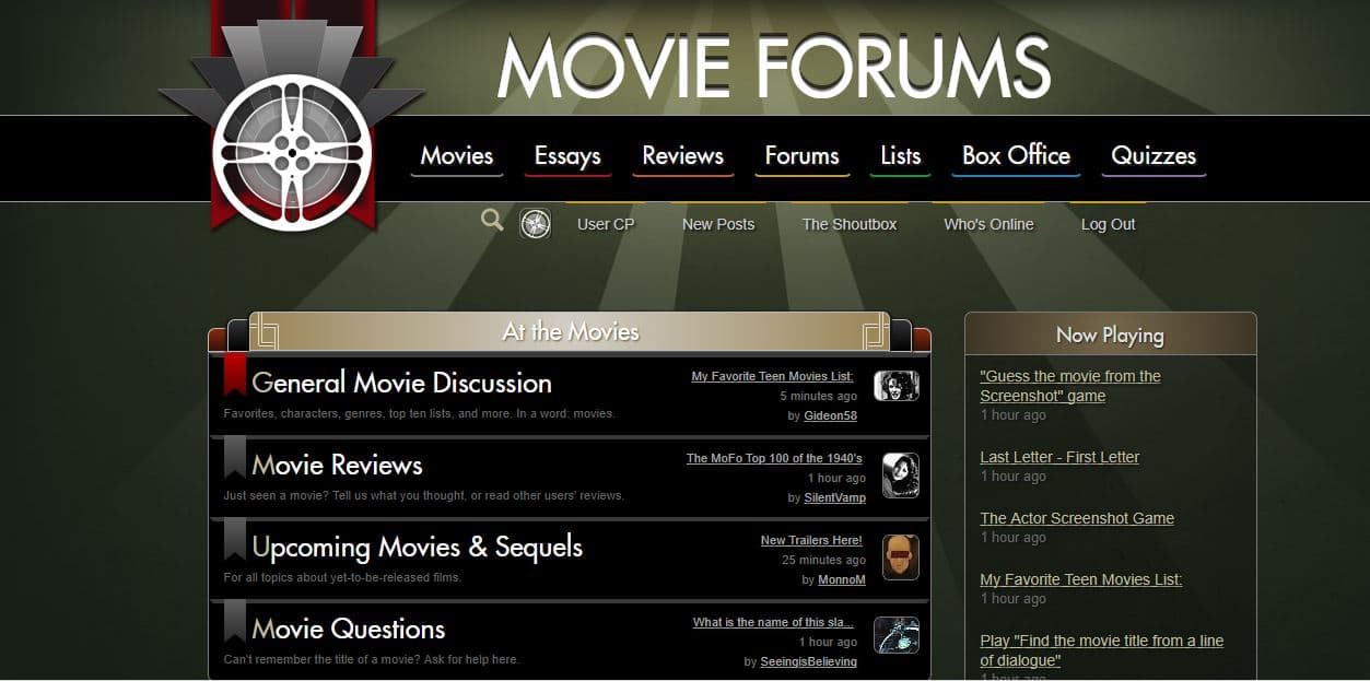 Movie Forums Homepage