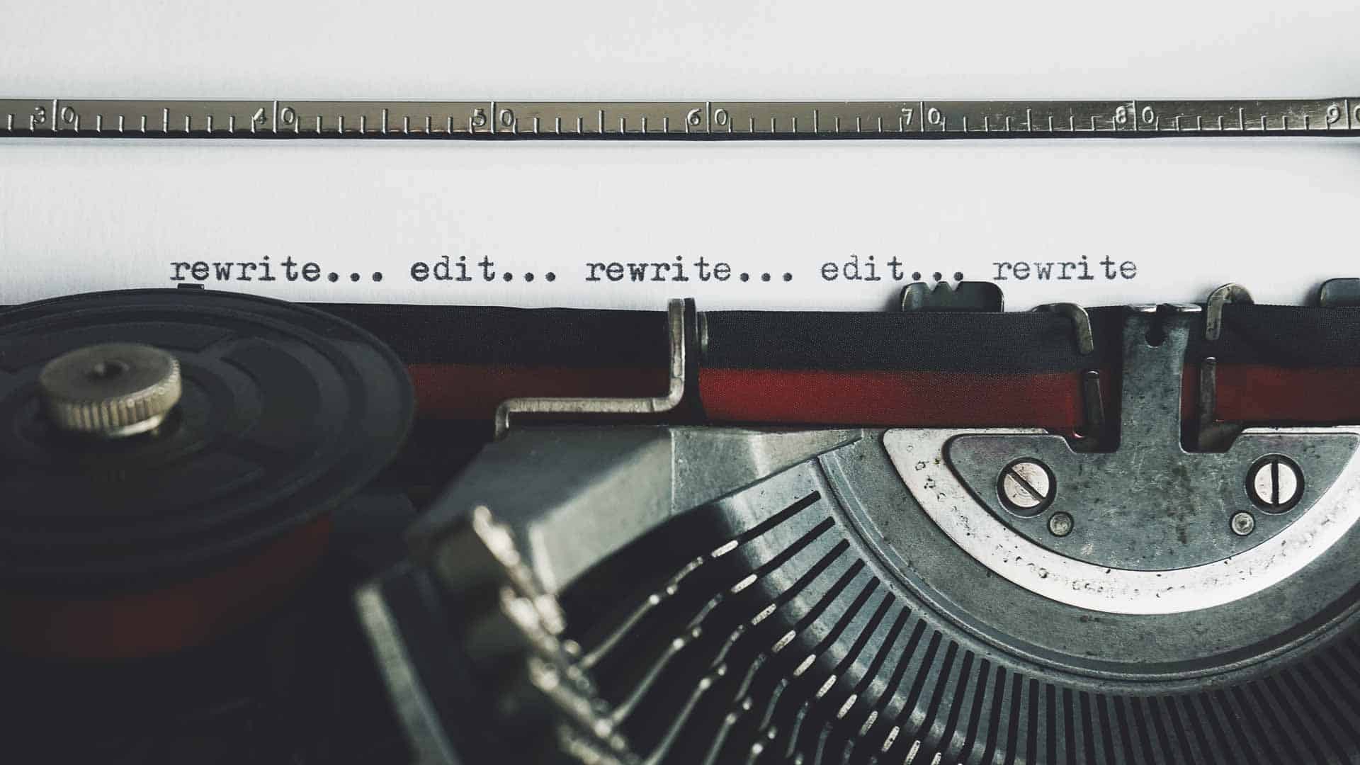 Scriptwriting on a typrwriter