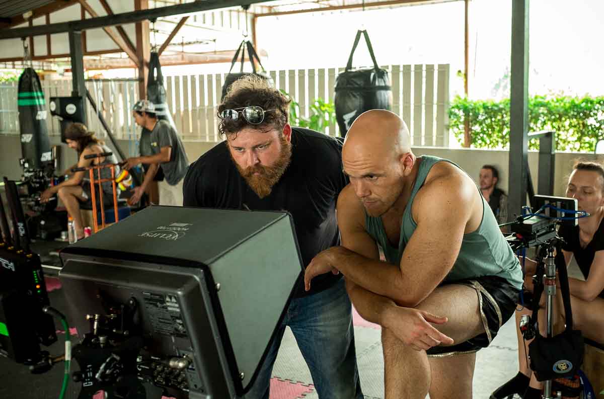Nick Sasso on set of Haymaker (2021) in Muay Thai
