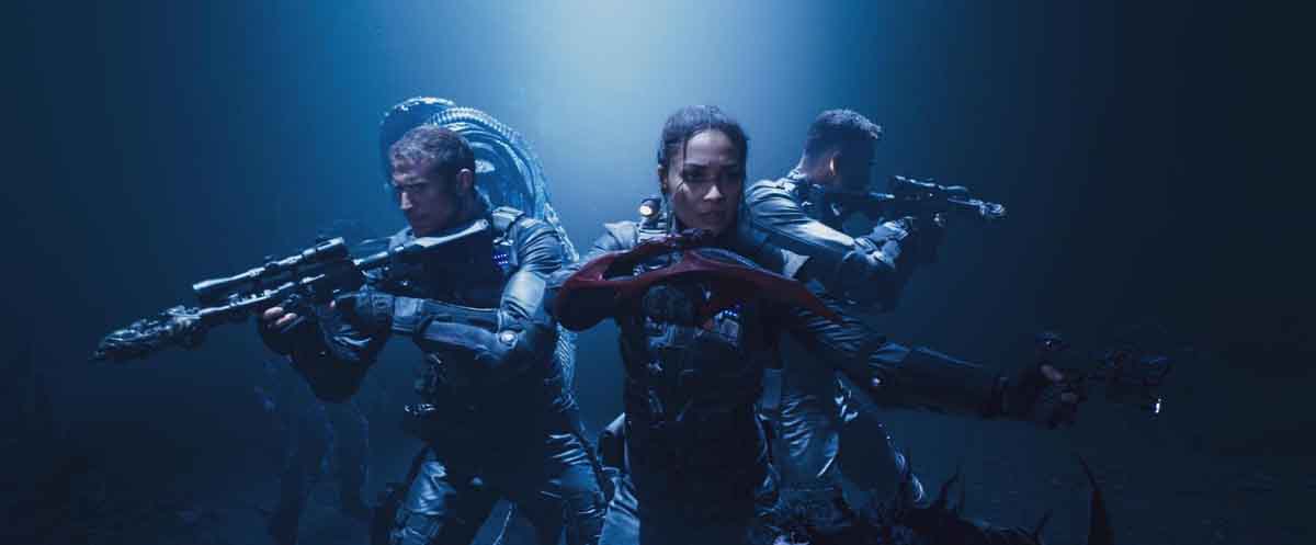 Actors Jonathan Howard, Lindsey Morgan, Daniel Bernhardt