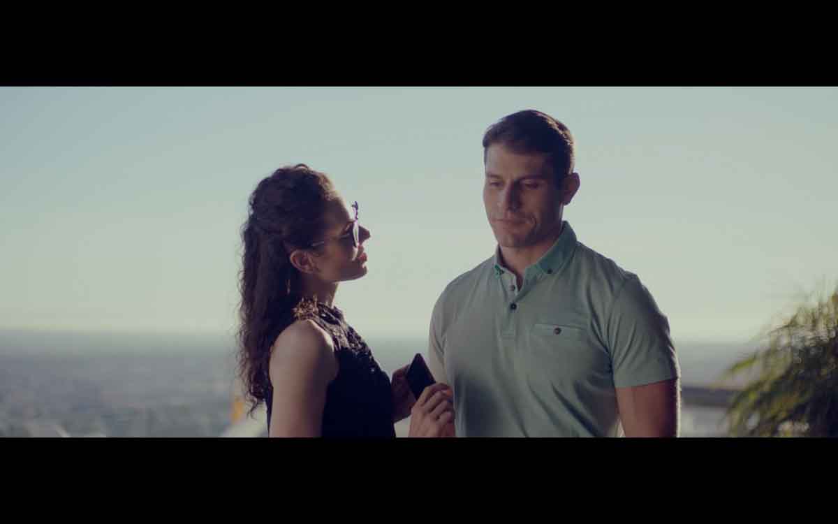 Actors Adrienne Wilkinson and Lou Ferrigno Jnr in Dreamcatcher (2021)