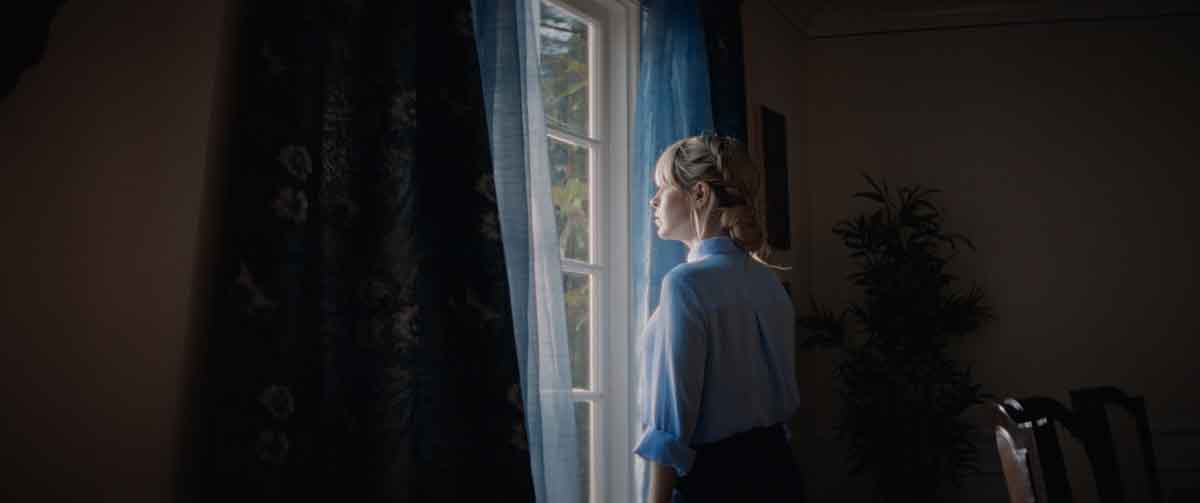 Actor Brea Grant as May in Lucky (2020)