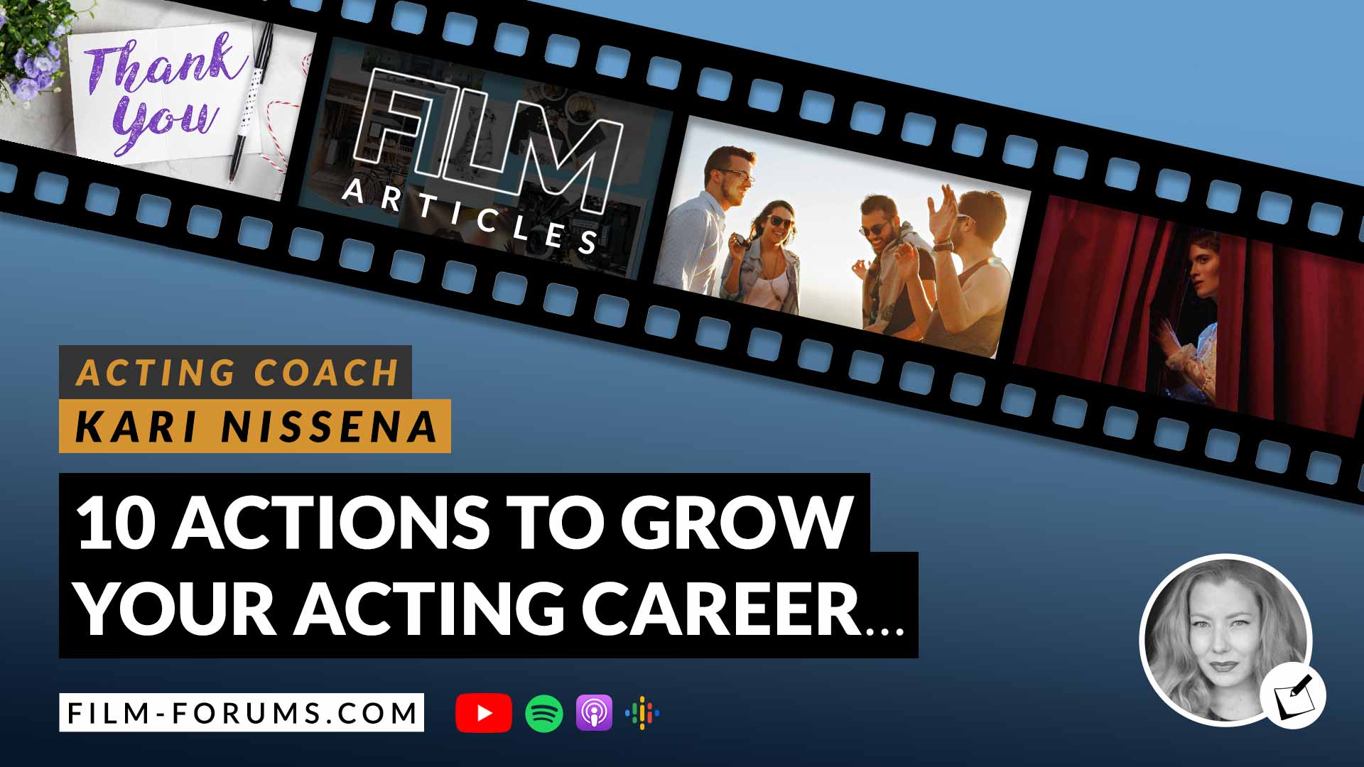 10 actions to grow your acting career