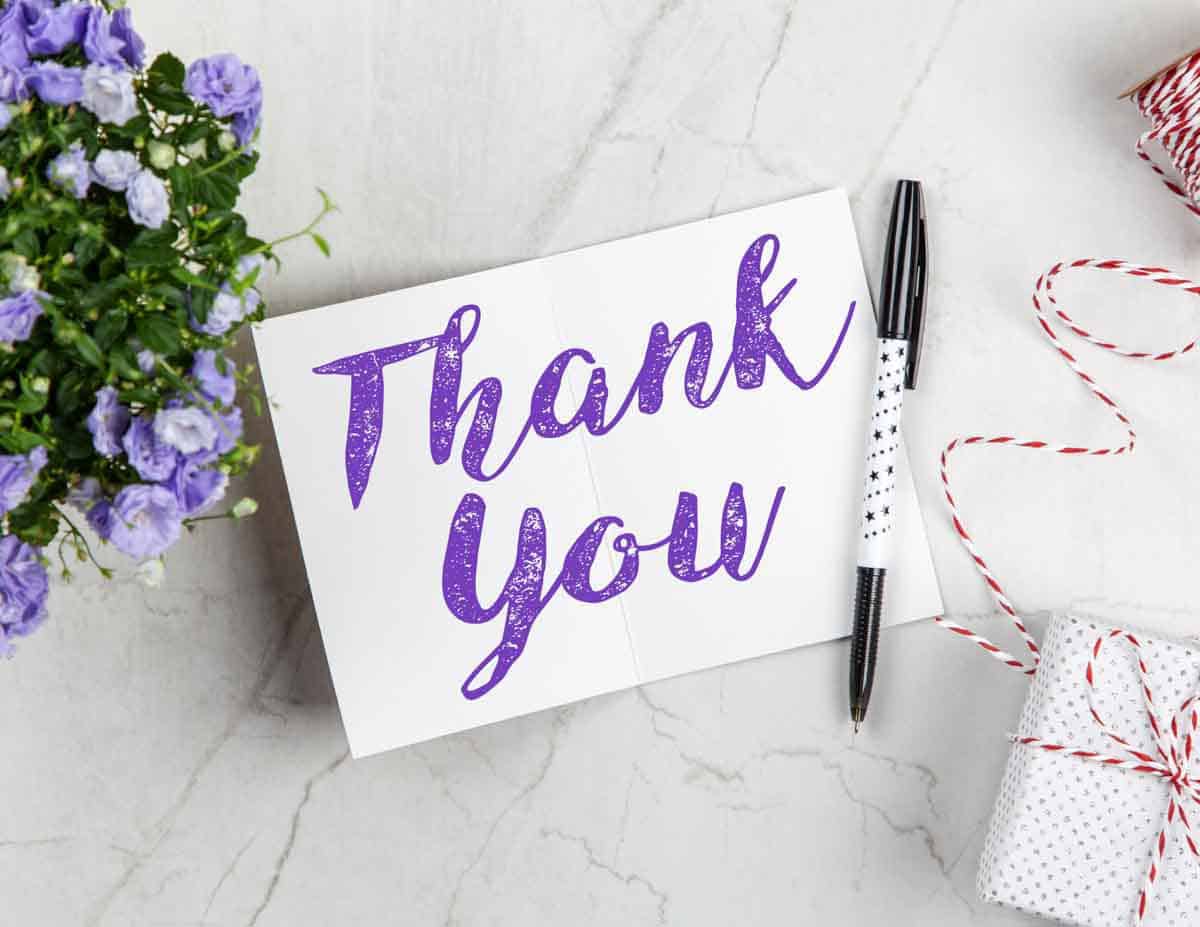 Write a thank you letter
