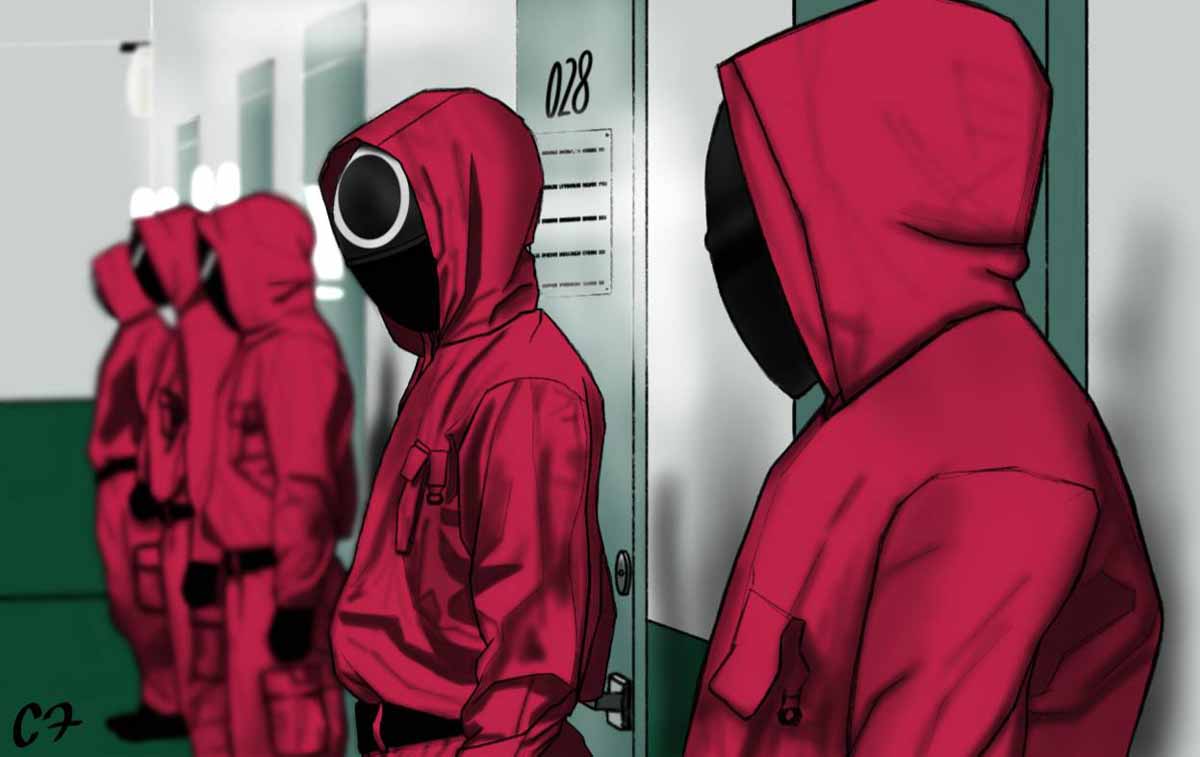 Squid Game Hooded Masked Men Squid Game Hooded Masked Men